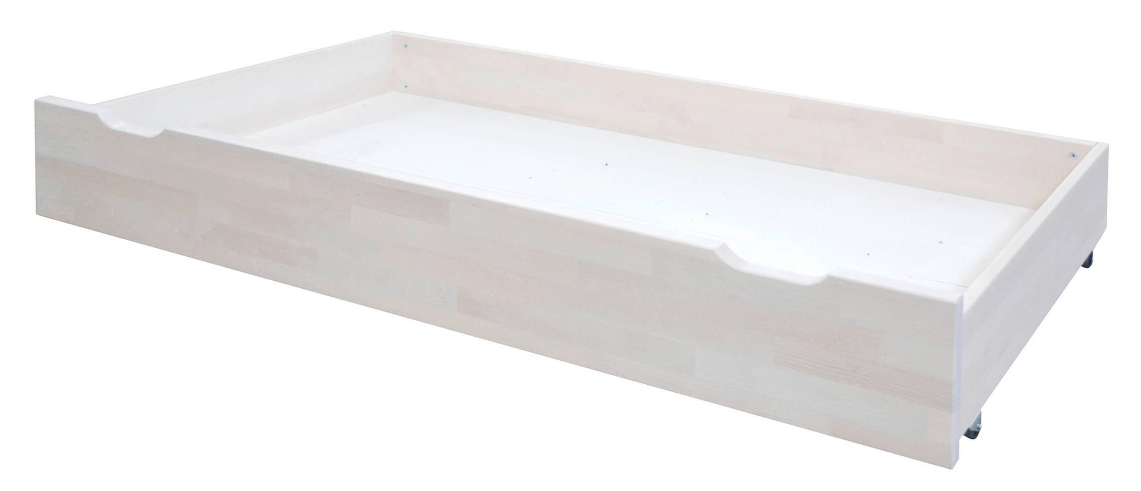 BETTKASTEN Weiß  - Weiß, Natur, Holz/Kunststoff (152/16/63cm) - Carryhome