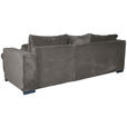 ECKSOFA in Cord Mokka  - Schwarz/Mokka, KONVENTIONELL, Textil/Metall (258/168cm) - Carryhome