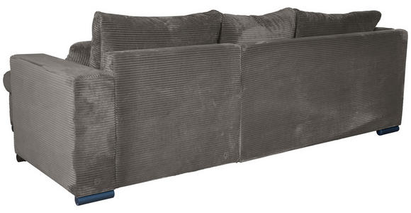 ECKSOFA in Cord Mokka  - Schwarz/Mokka, KONVENTIONELL, Textil/Metall (258/168cm) - Carryhome