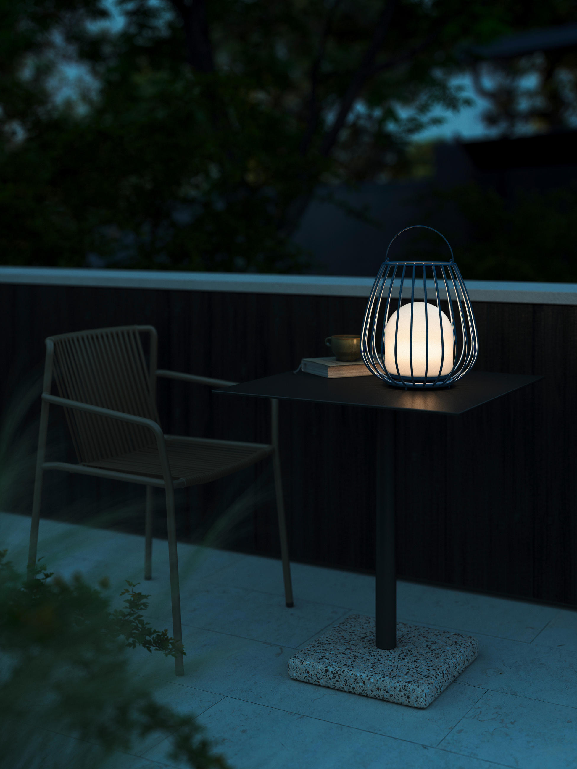 STOLNÍ LAMPA NA BATERIE  - bílá/modrá, Design, kov/plast (28/30cm) - Nordlux