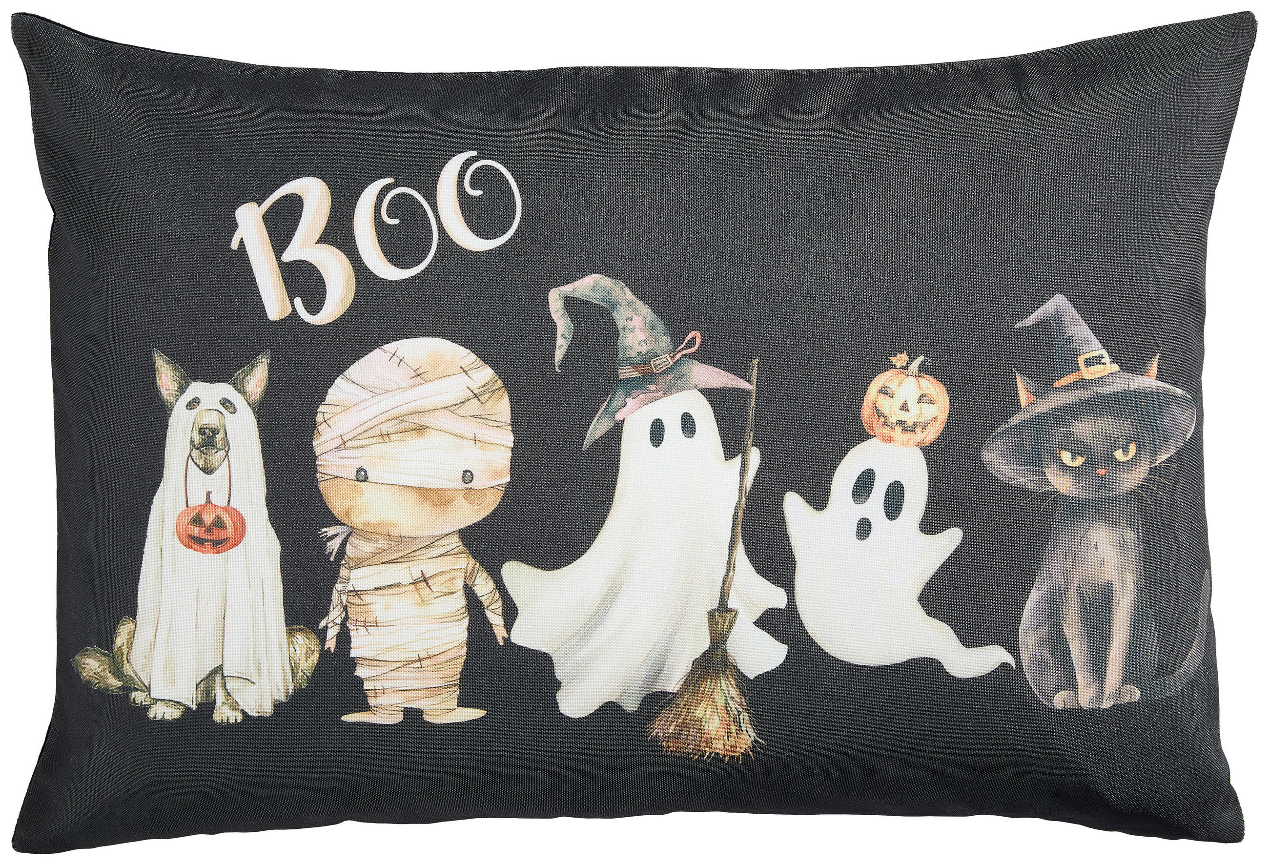 POŤAH NA VANKÚŠ BOO HALLOWEEN  40/60 cm - čierna, textil (40/60cm) - Novel