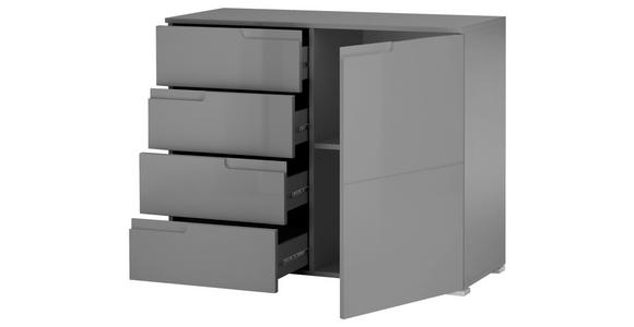 KOMMODE Spice in 100/80/40 cm - Silberfarben/Grau, Basics, Holzwerkstoff/Kunststoff (100/80/40cm) - Carryhome