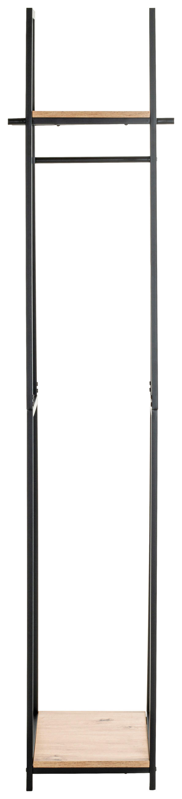 KLEIDERSTÄNDER in Schwarz, Eichefarben 38/166/40 cm   - Eichefarben/Schwarz, Design, Holzwerkstoff/Metall (38/166/40cm)