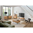 SIDEBOARD  in 197/83/41 cm  - Eichefarben/Schwarz, Basics, Glas/Holzwerkstoff (197/83/41cm) - Hom`in