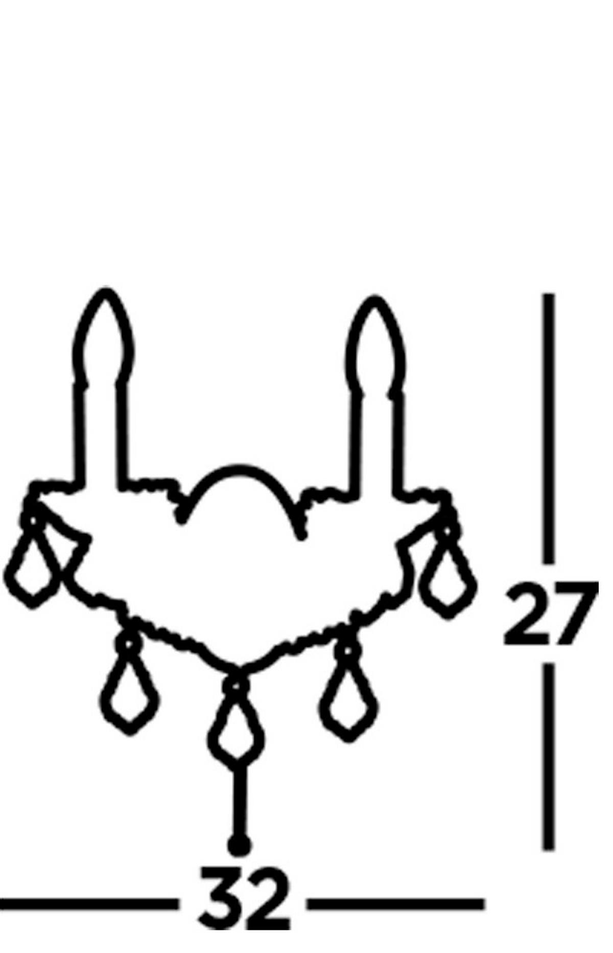 WANDLEUCHTE 32/27 cm   - Klar, Design, Glas/Metall (32/27cm)
