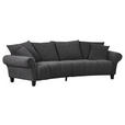 BIGSOFA in Flachgewebe Anthrazit  - Anthrazit/Schwarz, KONVENTIONELL, Holz/Textil (290/78/115cm) - Carryhome