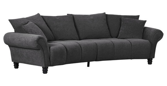 BIGSOFA Flachgewebe Anthrazit  - Anthrazit/Schwarz, KONVENTIONELL, Holz/Textil (290/78/115cm) - Carryhome