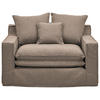 SESSEL Bouclé Braun    - Schwarz/Braun, Trend, Kunststoff/Textil (129/92/105cm) - Livetastic