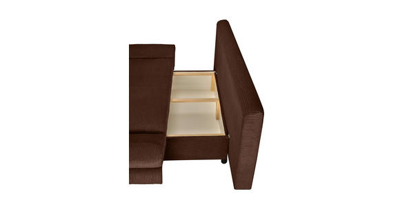 SCHLAFSOFA mit Schlafen auf Sitzhöhe, haustierfreundlicher Bezug Cord Dunkelbraun - Dunkelbraun/Buchefarben, KONVENTIONELL, Holz/Textil (200/75/85cm) - Carryhome