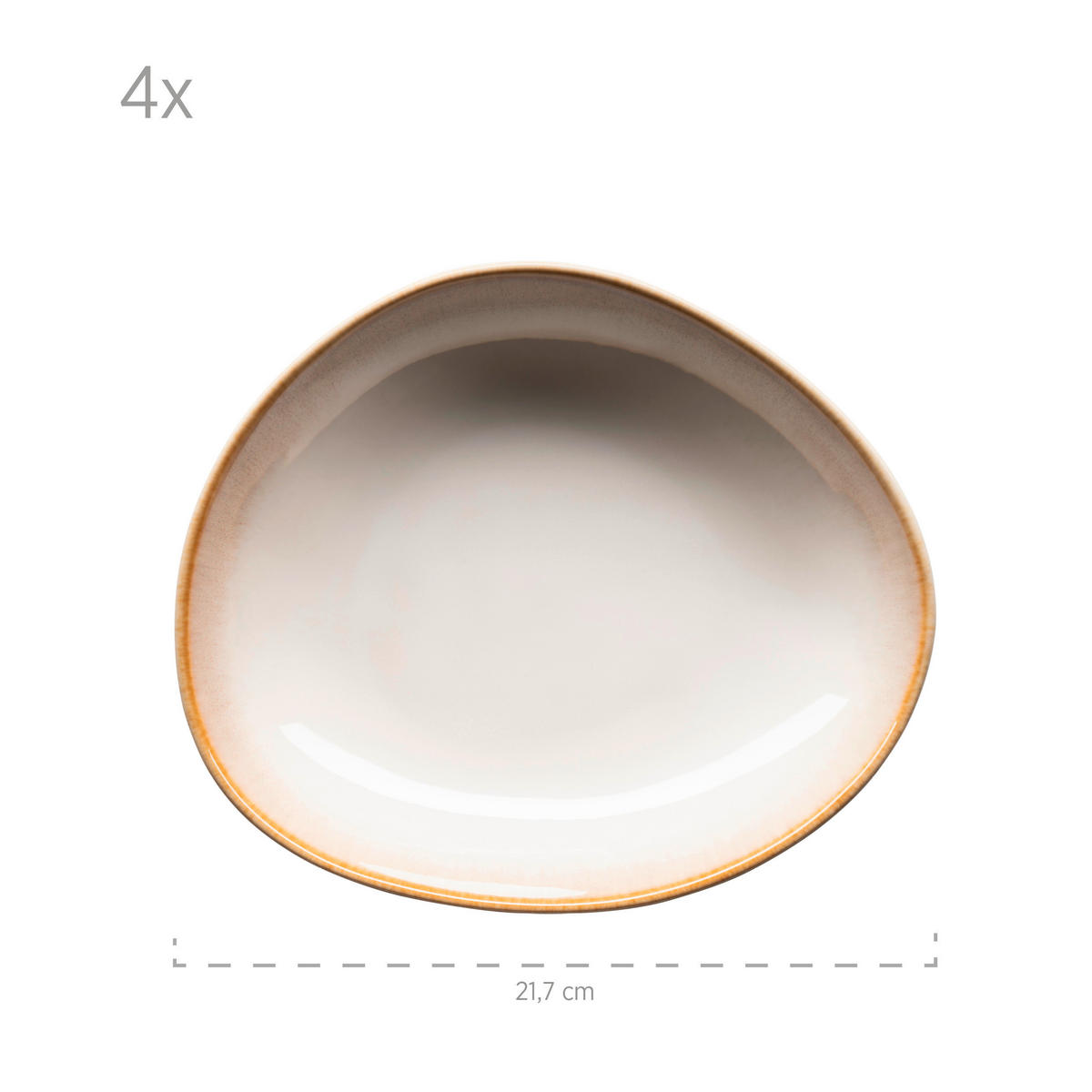 KOMBISERVICE La Sinfonia 16-teilig  - Weiss/Beige, Basics, Keramik (39,5/34,8/35,5cm) - Mäser