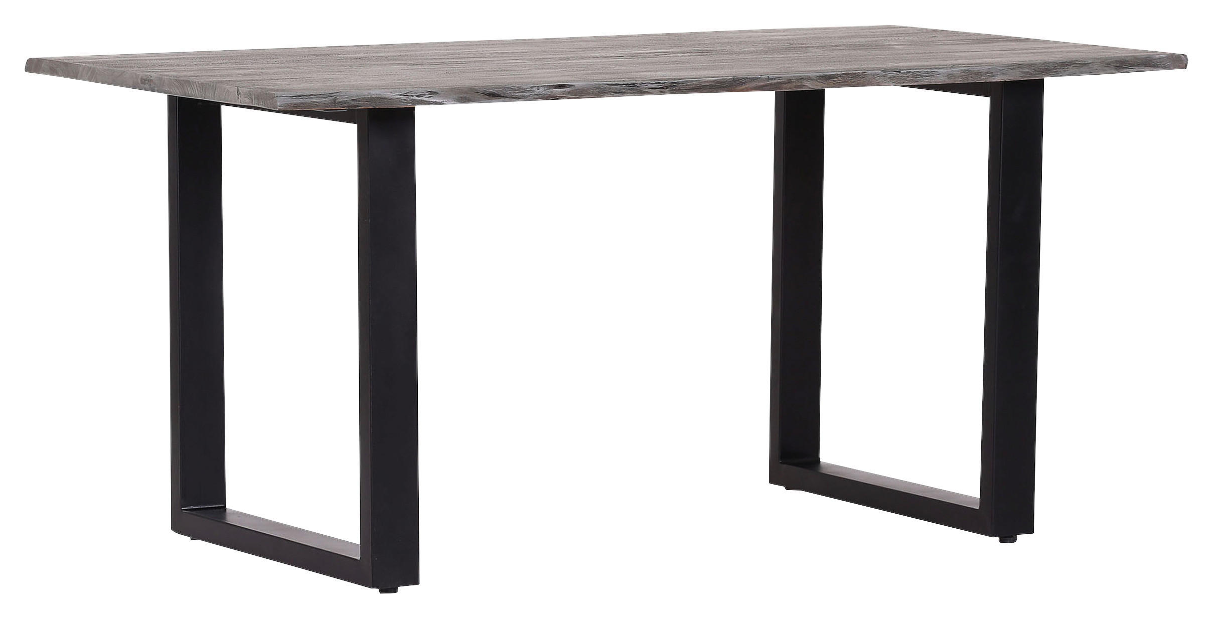 ESSTISCH in Holz 160/90/76 cm  - Schwarz/Grau, ROMANTIK / LANDHAUS, Holz/Metall (160/90/76cm) - Landscape