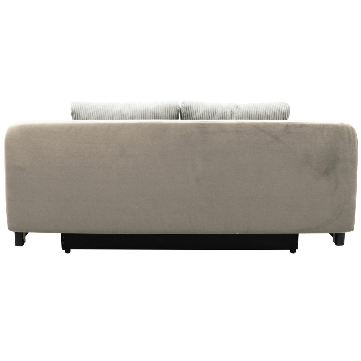 SCHLAFSOFA Velours Creme  - Creme/Schwarz, Design, Kunststoff/Textil (197/90/83cm) - MID.YOU