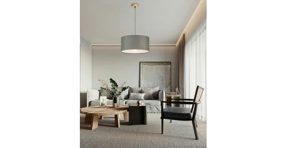 HÄNGELEUCHTE 50/120 cm  - Eichefarben/Schwarz, Basics, Holzwerkstoff/Kunststoff (50/120cm) - Novel