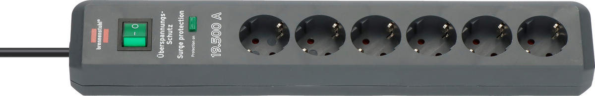 STECKDOSENLEISTE - Schwarz, Basics, Kunststoff (5/9,5/44cm) - Brennenstuhl