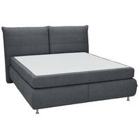 BOXSPRINGBETT 180/200 cm  in Dunkelgrau  - Edelstahlfarben/Dunkelgrau, Konventionell, Textil (180/200cm) - Dieter Knoll