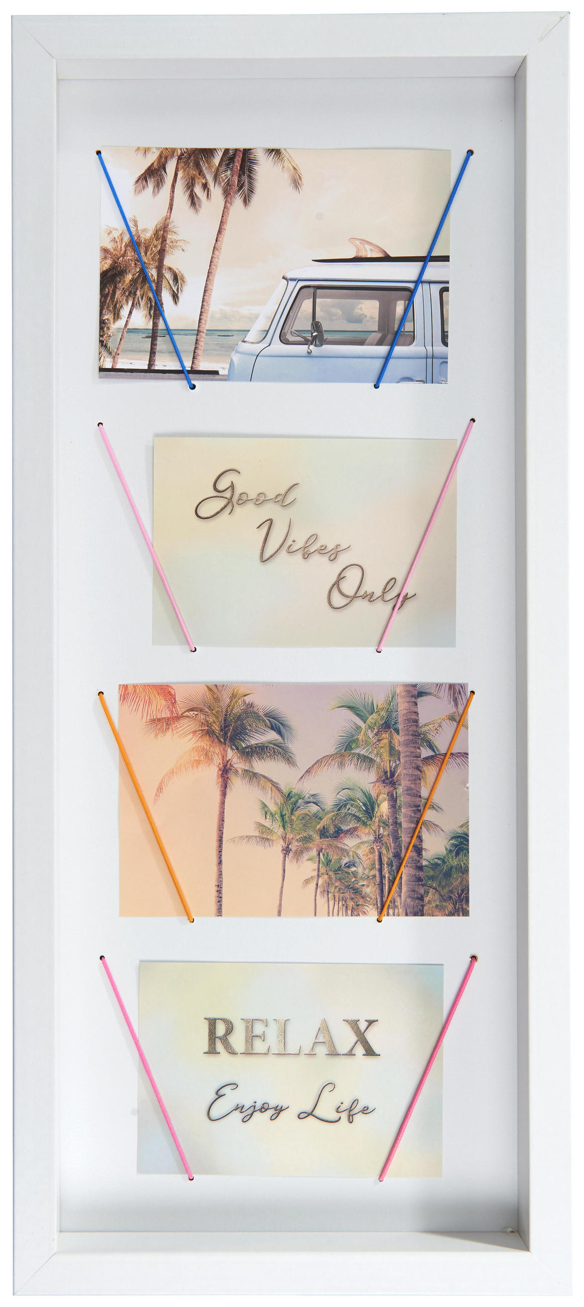 Collagen-Bilderrahmen in Weiß