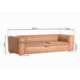 BIGSOFA  in Echtleder Dunkelbraun  - Dunkelbraun/Buchefarben, KONVENTIONELL, Leder/Holz (255/70/110cm) - Carryhome