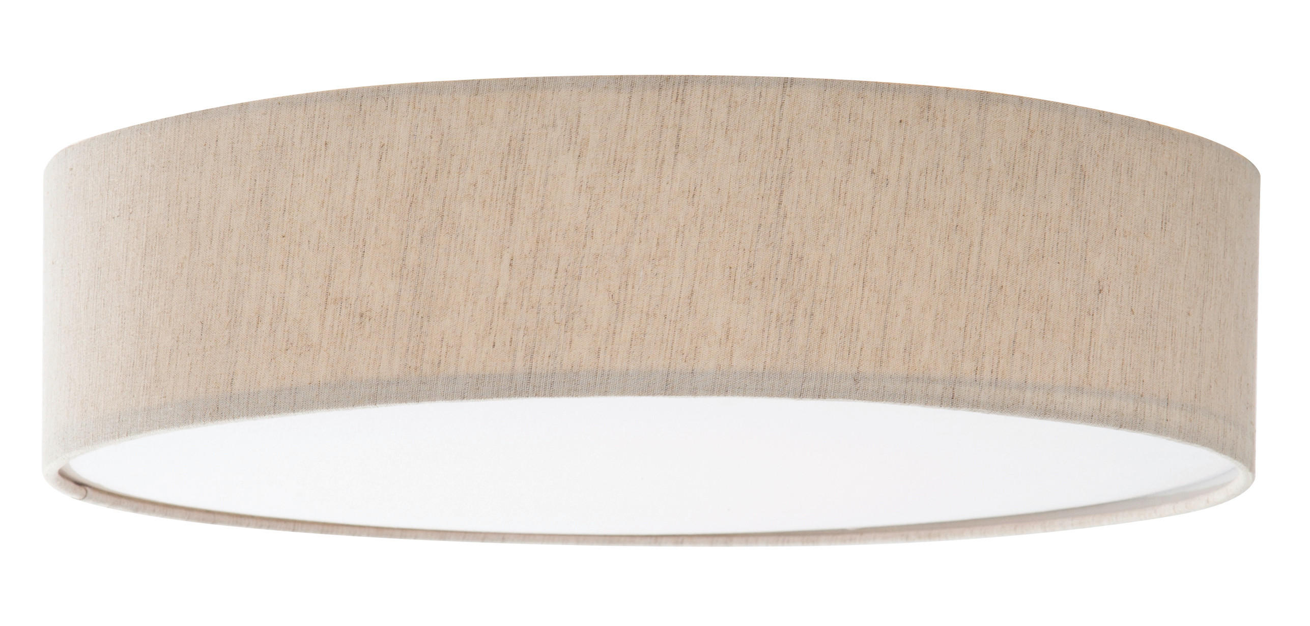 LED-DECKENLEUCHTE  50/18 cm    - Weiss/Beige, Konventionell, Kunststoff/Textil (50/18cm)