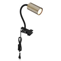 LAMPA SO ŠTIPCOM, GU10, 10/5,5/41,5 cm - čierna/mosadzná, Basics, kov/plast (10/5,5/41,5cm) - Globo