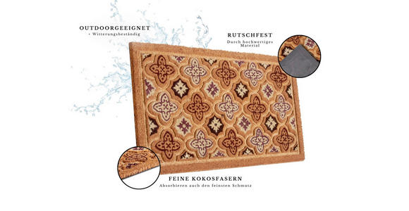 KOKOSMATTE 45/75 cm Mix Mats  - Hellbraun/Dunkelbraun, Basics, Naturmaterialien/Kunststoff (45/75cm) - Esposa
