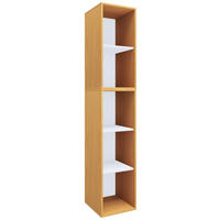 AKTENREGAL 35/183/37 cm  - Weiss/Buchefarben, Modern, Holzwerkstoff (35/183/37cm) - MID.YOU