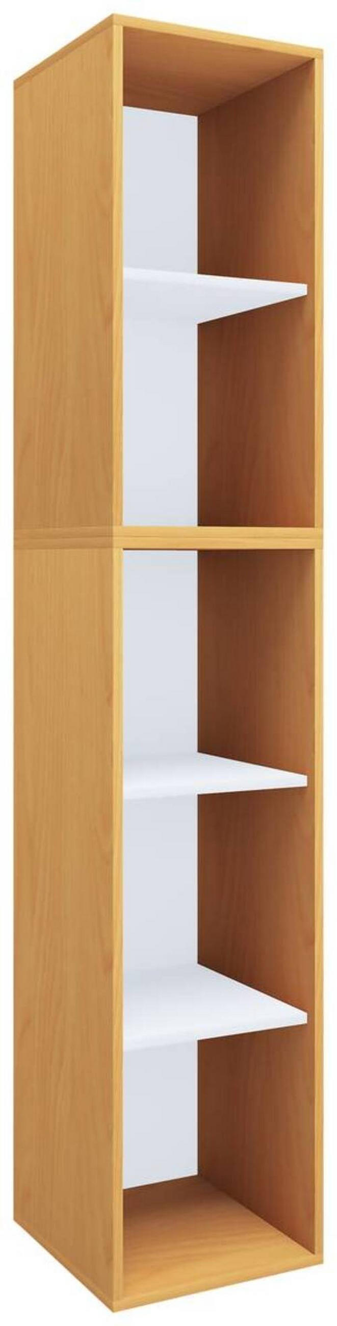 AKTENREGAL 35/183/37 cm  - Weiss/Buchefarben, Modern, Holzwerkstoff (35/183/37cm) - MID.YOU