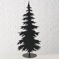 DEKOWEIHNACHTSBAUM  - Schwarz, Basics, Metall (90cm) - X-Mas