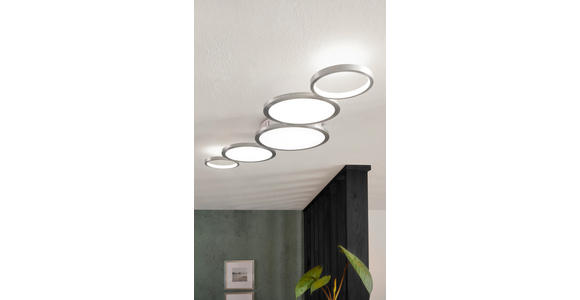 LED-DECKENLEUCHTE 107/51/6 cm   - Alufarben, Design, Kunststoff/Metall (107/51/6cm) - Novel