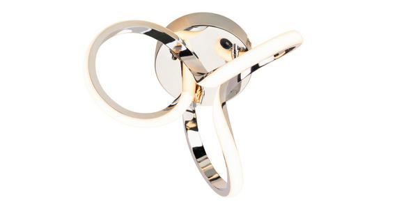 LED-DECKENLEUCHTE 34,5/19 cm - Chromfarben, Design, Kunststoff/Metall (34,5/19cm) - Novel