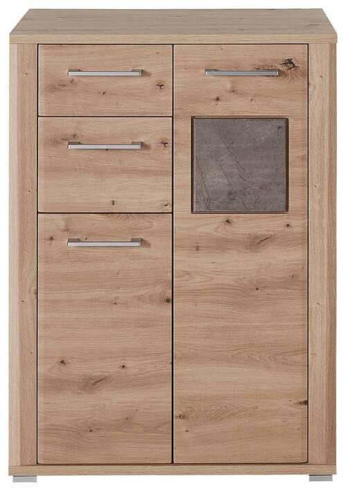 SCHUHSCHRANK  in 76/104/38 cm  - Chromfarben/Eichefarben, KONVENTIONELL, Holzwerkstoff/Kunststoff (76/104/38cm) - MID.YOU