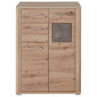 SCHUHSCHRANK  in 76/104/38 cm  - Chromfarben/Eichefarben, KONVENTIONELL, Holzwerkstoff/Kunststoff (76/104/38cm) - MID.YOU