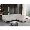 ECKSOFA Creme Bouclé  - Creme/Schwarz, MODERN, Textil/Metall (200/175cm) - MID.YOU