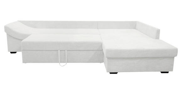 ECKSOFA in Cord Naturfarben  - Schwarz/Naturfarben, KONVENTIONELL, Holz/Textil (298/202cm) - Carryhome