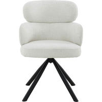 ARMLEHNSTUHL  in Eisen Webstoff  - Beige/Schwarz, MODERN, Textil/Metall (60/84/64cm) - MID.YOU