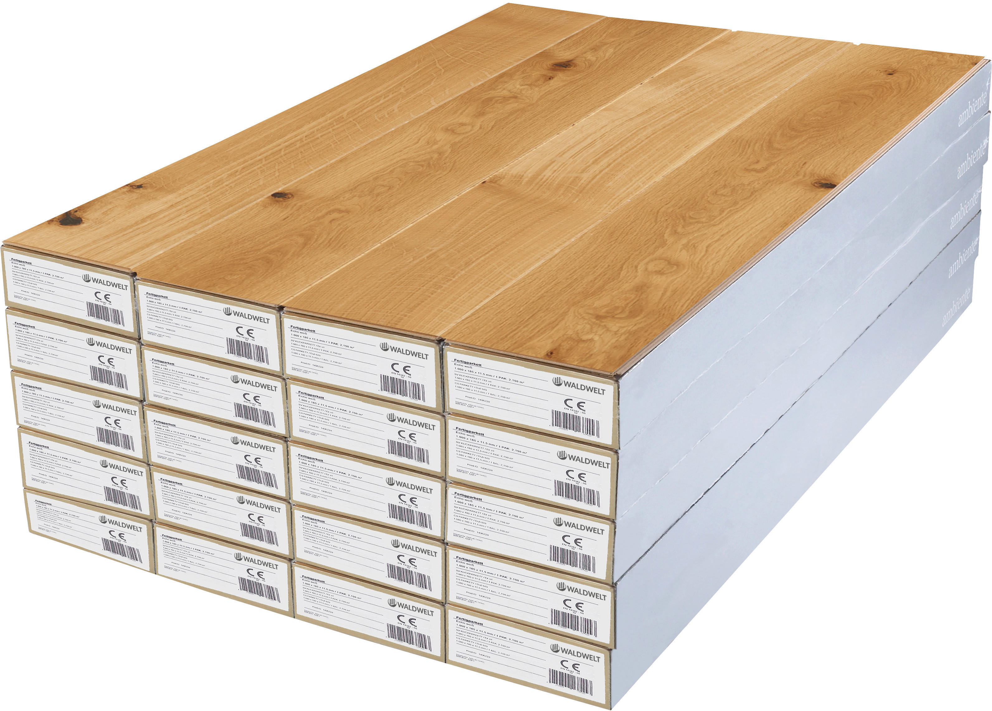 LANDHAUSDIELE, Eiche Rustikal  per  m² - Eichefarben, KONVENTIONELL, Holz (220,5/14,2/1,2cm) - Waldwelt