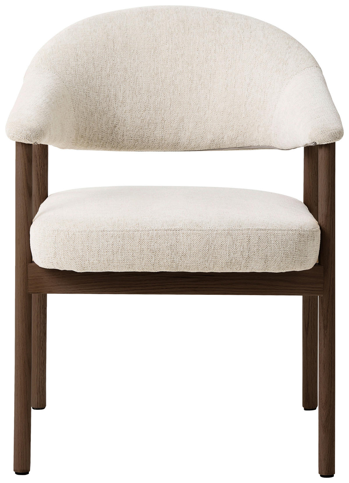 ARMLEHNSTUHL  in Chenille  - Sandfarben/Dunkelbraun, KONVENTIONELL, Holz/Textil (63/81/63cm) - Ambia Home