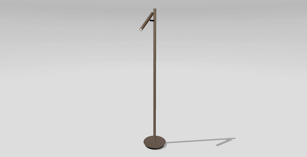 LED-STEHLEUCHTE Arne 22/134 cm   - Bronzefarben, MODERN, Metall (22/134cm) - elements by BANKAMP
