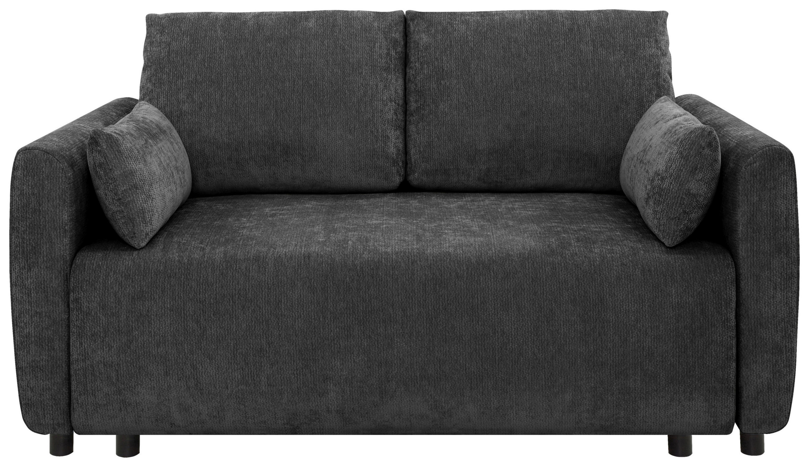 SCHLAFSOFA Chenille Schwarz  - Schwarz, KONVENTIONELL, Kunststoff/Textil (161/90/108cm) - Carryhome