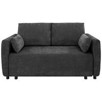 SCHLAFSOFA  in Chenille Schwarz  - Schwarz, KONVENTIONELL, Kunststoff/Textil (161/90/108cm) - Carryhome