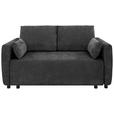 SCHLAFSOFA  in Chenille Schwarz  - Schwarz, KONVENTIONELL, Kunststoff/Textil (161/90/108cm) - Carryhome
