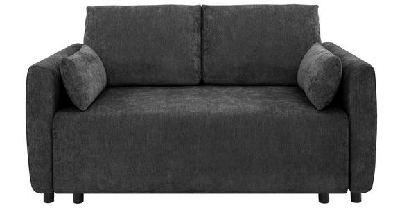 SCHLAFSOFA  in Chenille Schwarz  - Schwarz, KONVENTIONELL, Kunststoff/Textil (161/90/108cm) - Carryhome