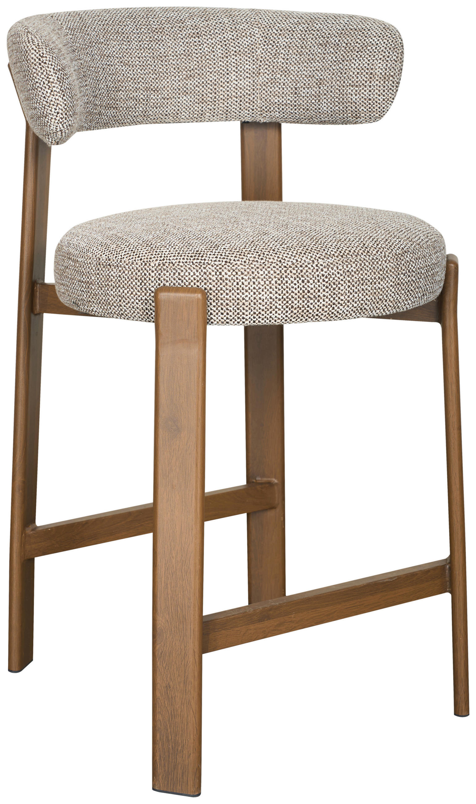 BARSKA STOLICA  smeđa, boje oraha  metal, tekstil      - boje oraha/smeđa, Moderno, metal/tekstil (52/90,5/53,5cm) - Livetastic