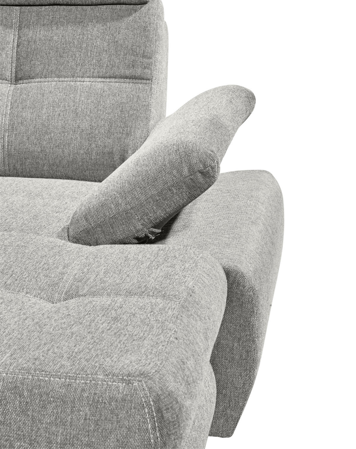 WOHNLANDSCHAFT Silberfarben Webstoff  - Silberfarben, MODERN, Kunststoff/Textil (233/349/177cm) - MID.YOU