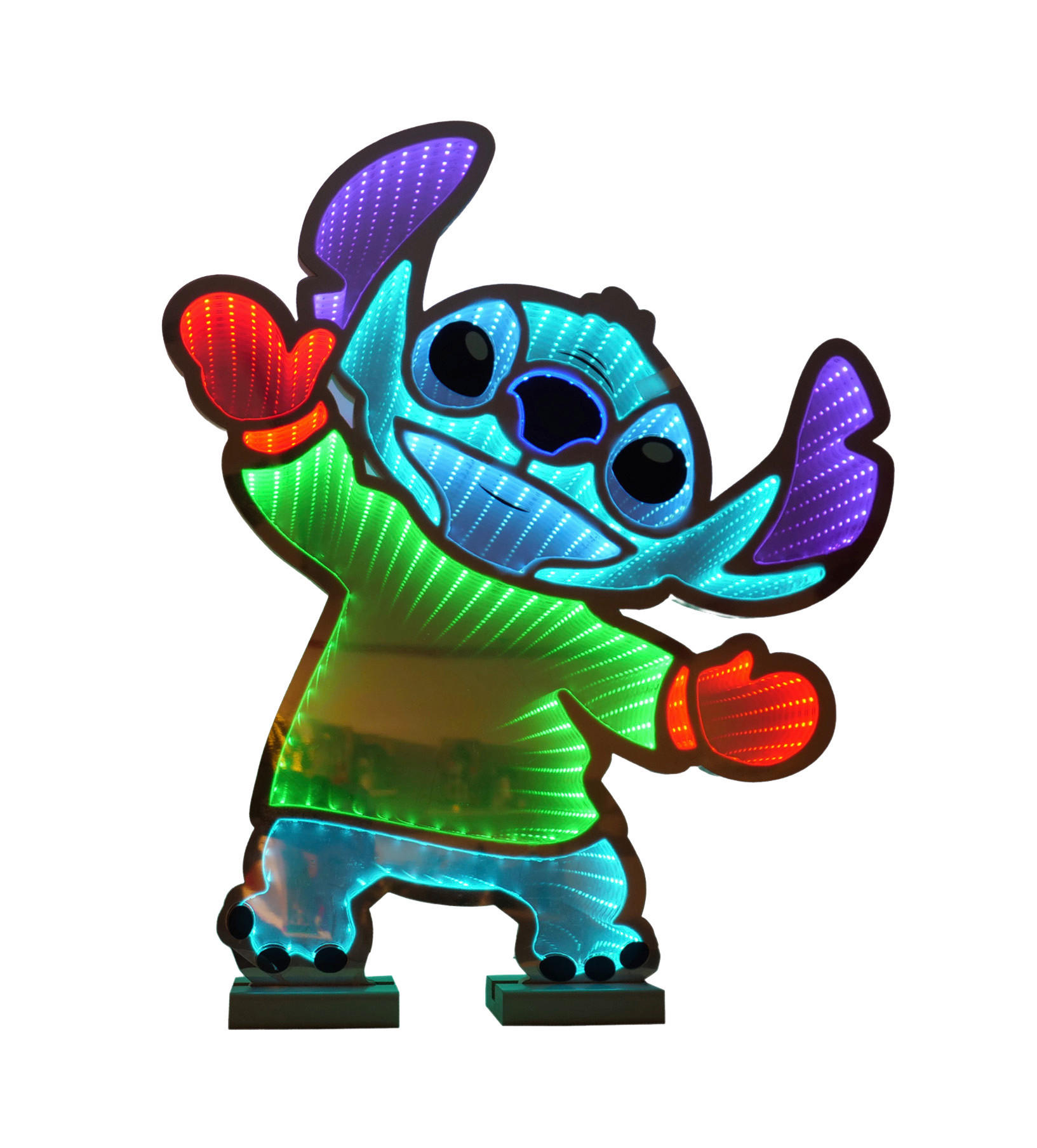 LED-WEIHNACHTSFIGUR Stitch  - Multicolor, Trend, Kunststoff/Metall (45cm) - Disney
