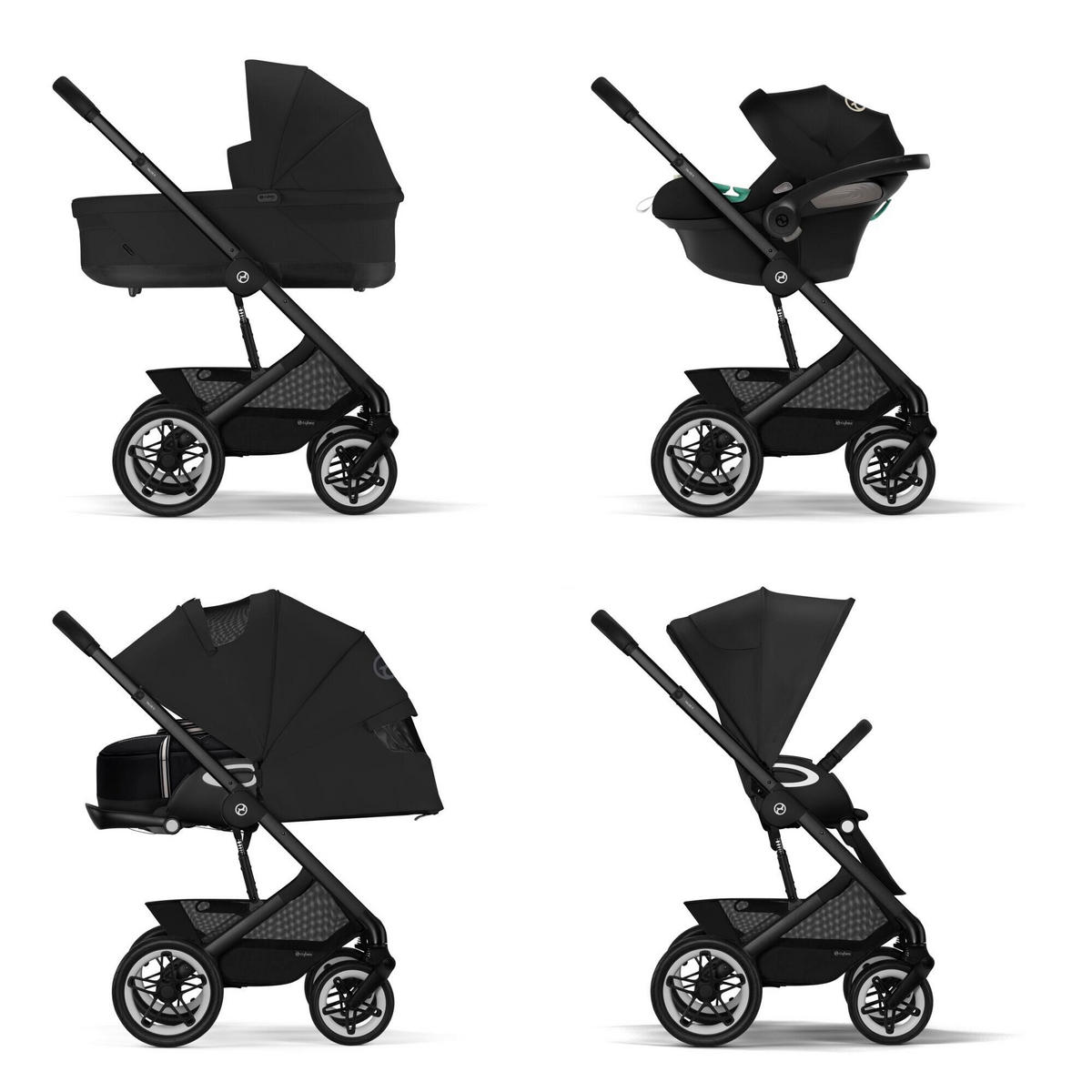 KINDERWAGEN Talos S Lux  - Schwarz, Basics, Kunststoff/Metall (91/60,5/110cm) - Cybex