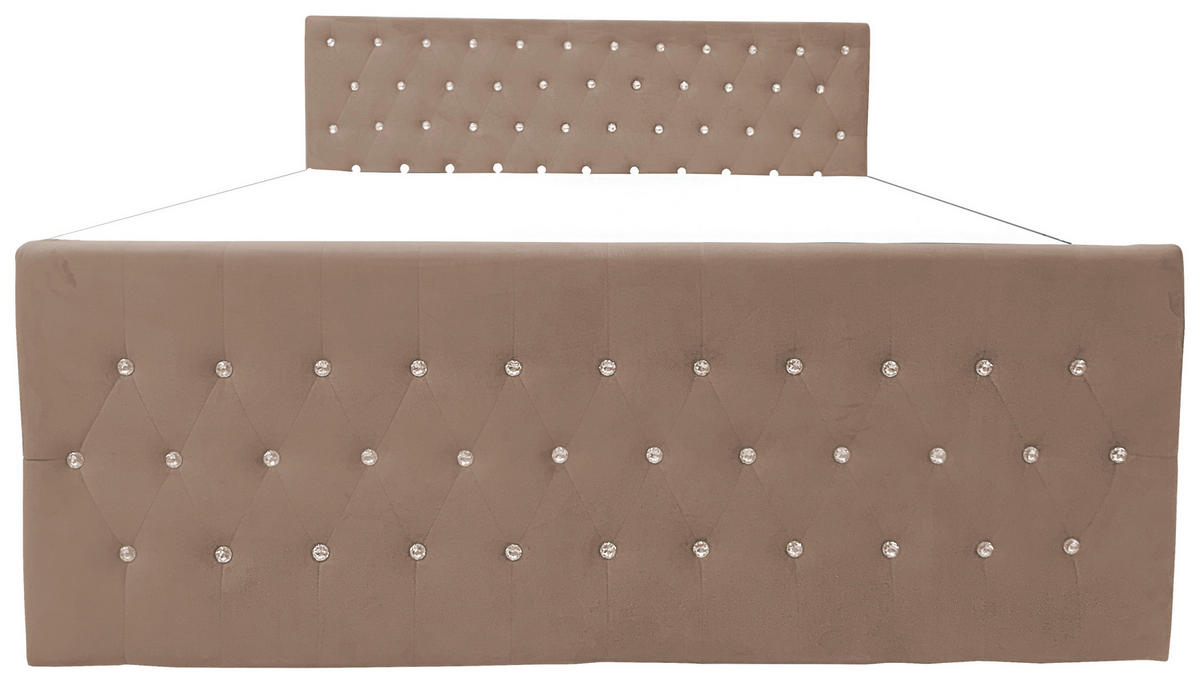 BOXSPRINGBETT 180/200 cm  in Beige  - Beige, MODERN, Textil (180/200cm) - Livetastic