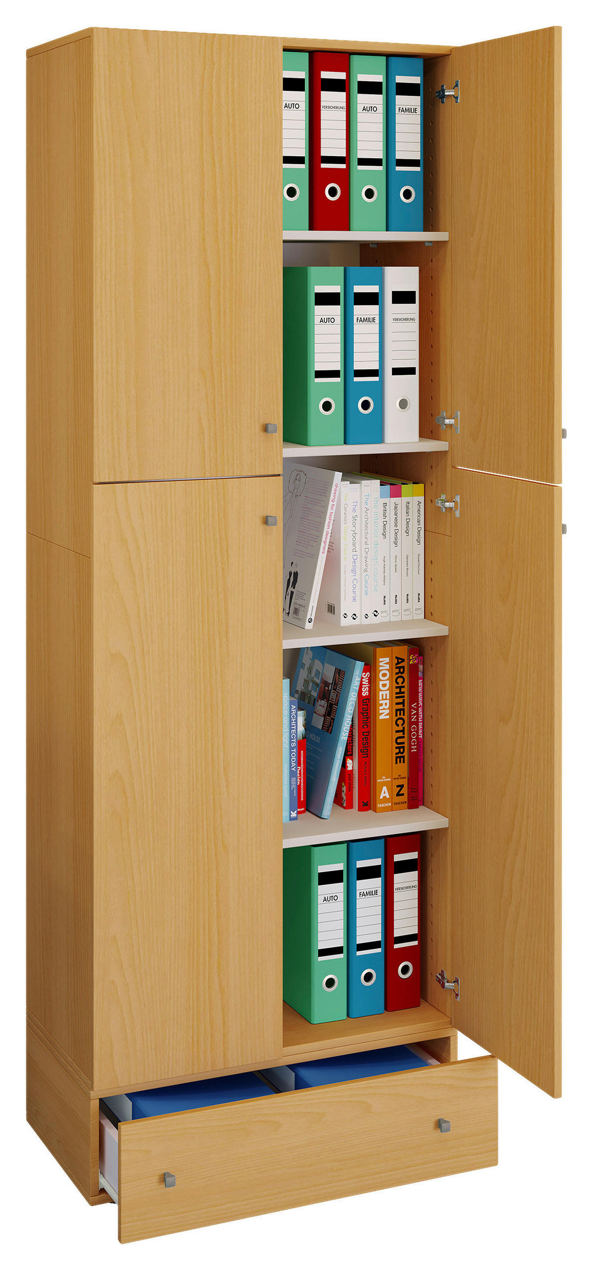 AKTENSCHRANK 70/200/39 cm  - Buchefarben, Modern, Holzwerkstoff (70/200/39cm) - MID.YOU
