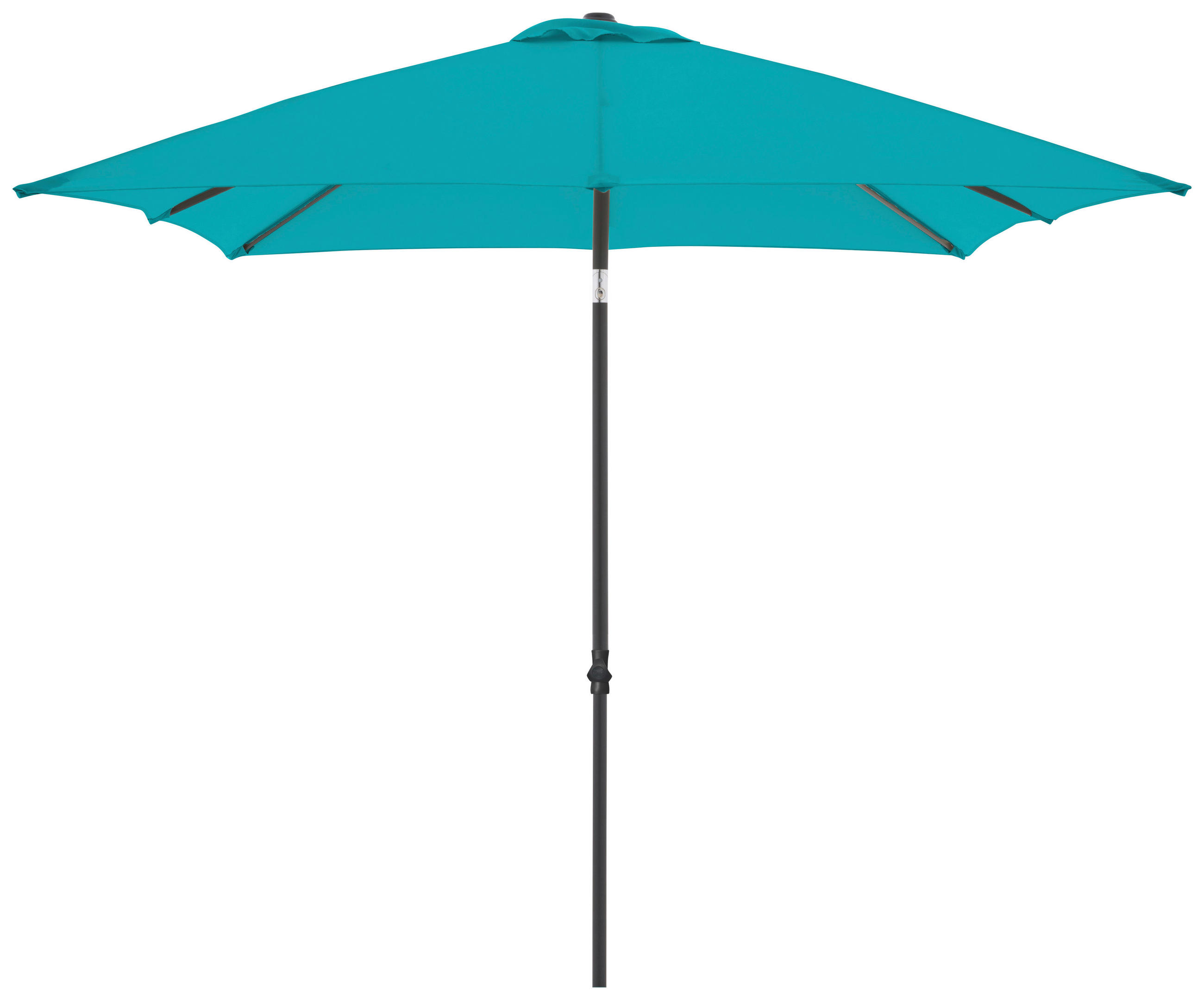 SONNENSCHIRM 210x210 cm Petrol  - Anthrazit/Petrol, Design, Textil/Metall (210/210cm) - Doppler