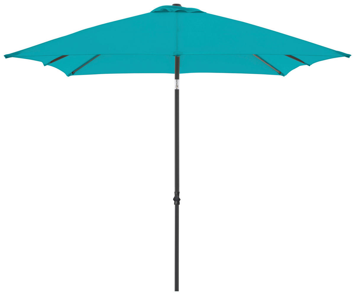 SONNENSCHIRM 210x210 cm Petrol  - Anthrazit/Petrol, Design, Textil/Metall (210/210cm) - Doppler
