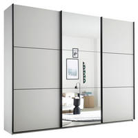 ŠATNÍ SKŘÍŇ SE ZRCADLEM, antracitová, bílá, 270/225,5/61,4 cm - bílá/antracitová, Moderní, kov/kompozitní dřevo (270/225,5/61,4cm) - Novel